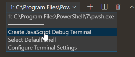 Selecting a new terminal type