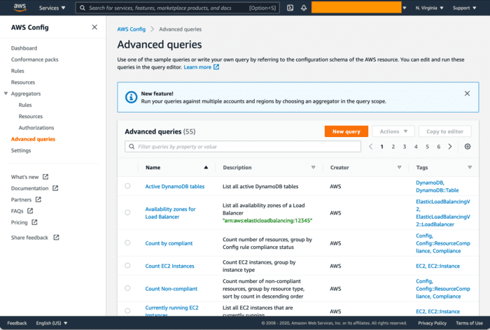 AWS Config page