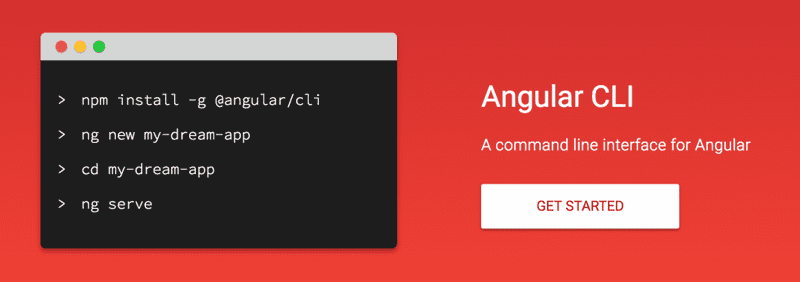 Angular CLI Website Screenshot